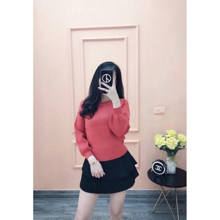 Áo len tay bồng