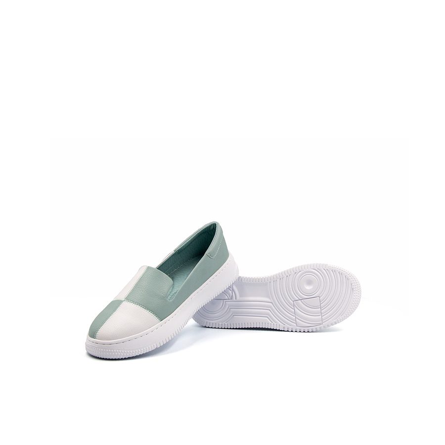 Giày Sneaker Nữ Tomoyo Da Microfiber Hoạ Tiết Sọc Caro &quot;SIÊU CÁ TÍNH&quot; TMW31207