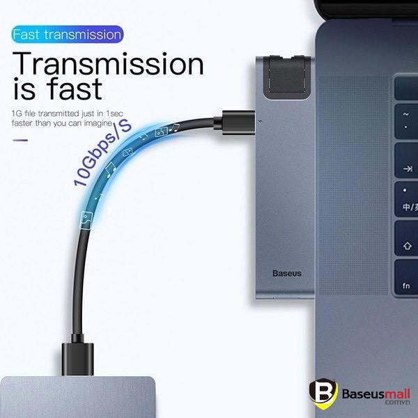 Baseus -BaseusMall VN Hub chuyển Baseus Thunderbolt C Pro 7 in 1 Smart Hub cho  Pro 2016/ 2017/ 2018