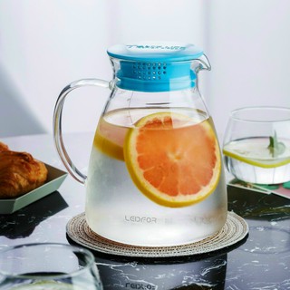 Bình Thủy Tinh -Ca Thủy Tinh Chia Vạch Chịu Nhiệt - Đun Được Trên Bếp 1.6 Lít Có Tay Cầm Tiện Lợi