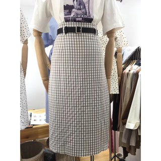 STARROOM Chân váy dài gingham CVD04103
