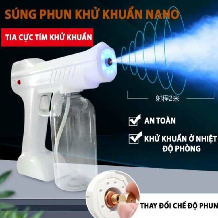 [BH 2 NĂM-HÀNG LOẠI 1- CHỐNG DỊCH] Máy phun khử khuẩn, diệt khuẩn không dây cầm tay siêu tiện lợi