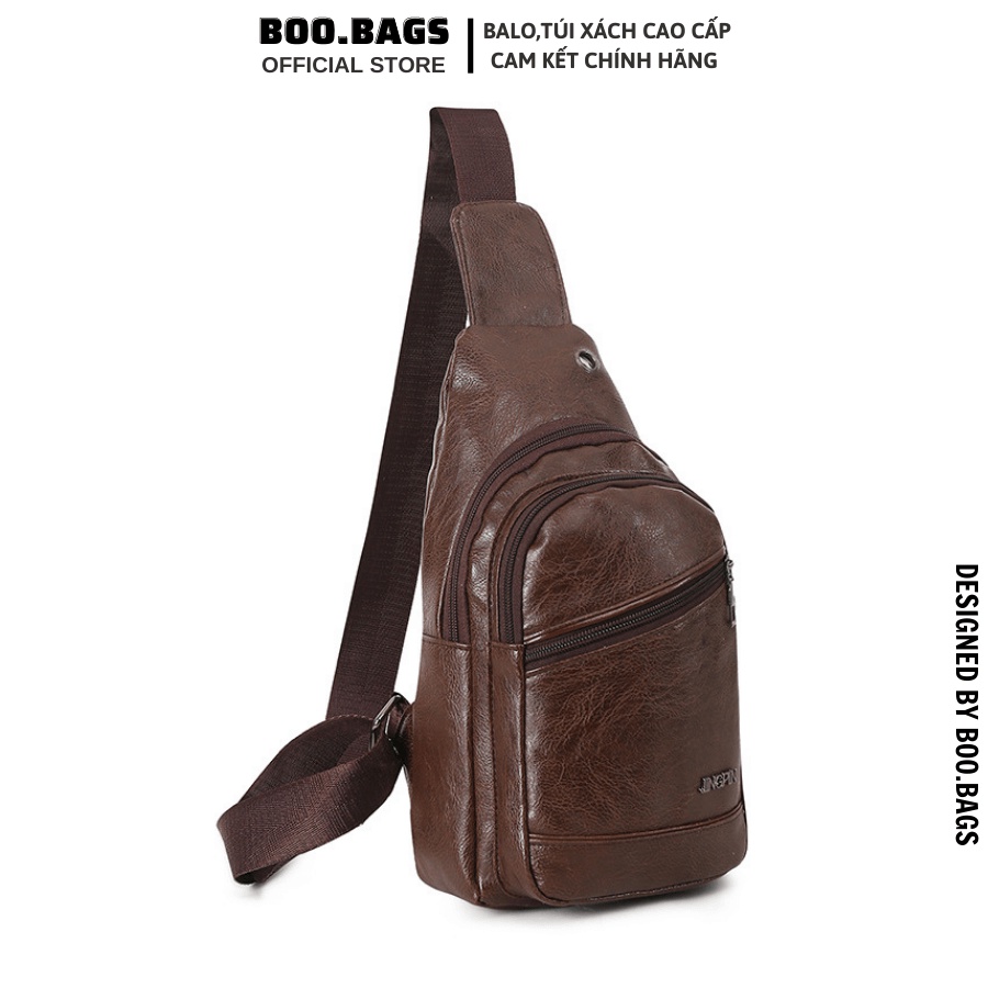 Túi Đeo Chéo Nam, Túi Đeo Ngực Đi Làm Nhỏ Gọn Da Pu Cao Cấp Không Bong Tróc Boobags  Boo-019