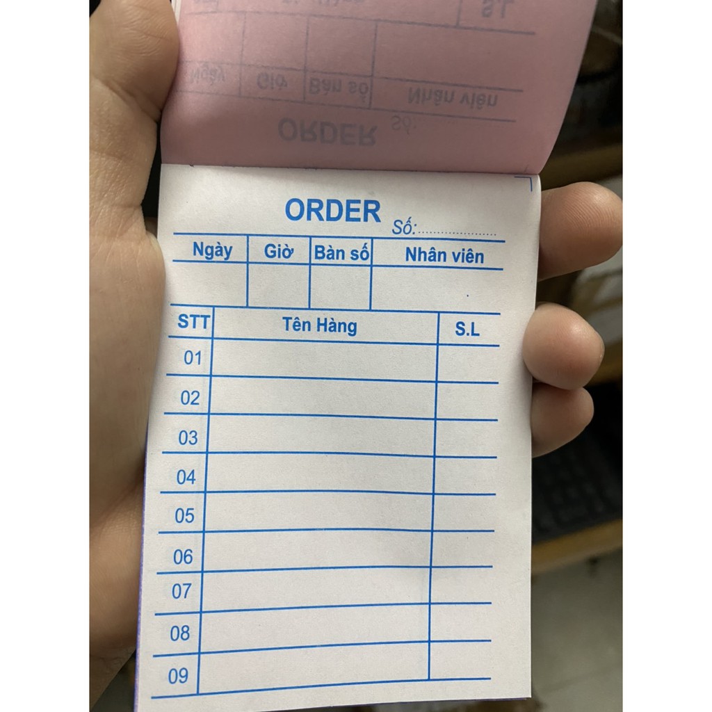 CUỐN PHIẾU ORDER 2 LIÊN - 100 TỜ/ CUỐN