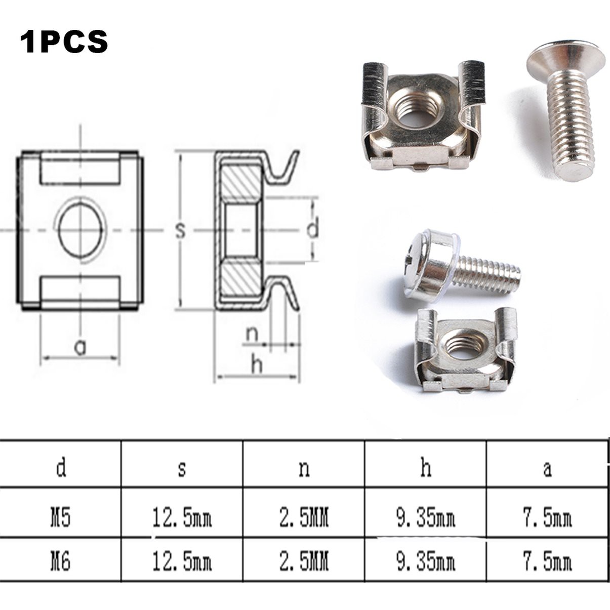Square Hole Hardware For Rack Mount Server Shelves Cabinets Assortment Kit | BigBuy360 - bigbuy360.vn