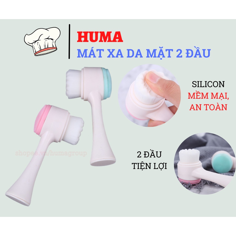 Dụng Cụ Rửa Mặt 2 Đầu, Massage Mặt, Làm Sạch Bụi Bẩn – Cọ Rửa Mặt