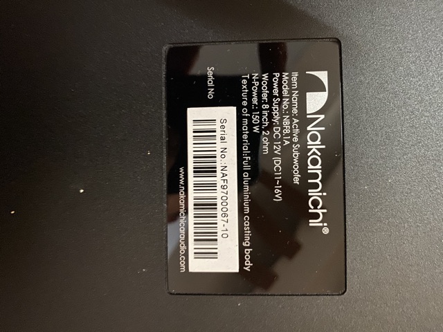 Loa Sub gầm ghế ô tô Nakamichi NBF8.1A -Tặng kèm bộ kít đấu sub và bộ mạch chống nhiễu âm thanh