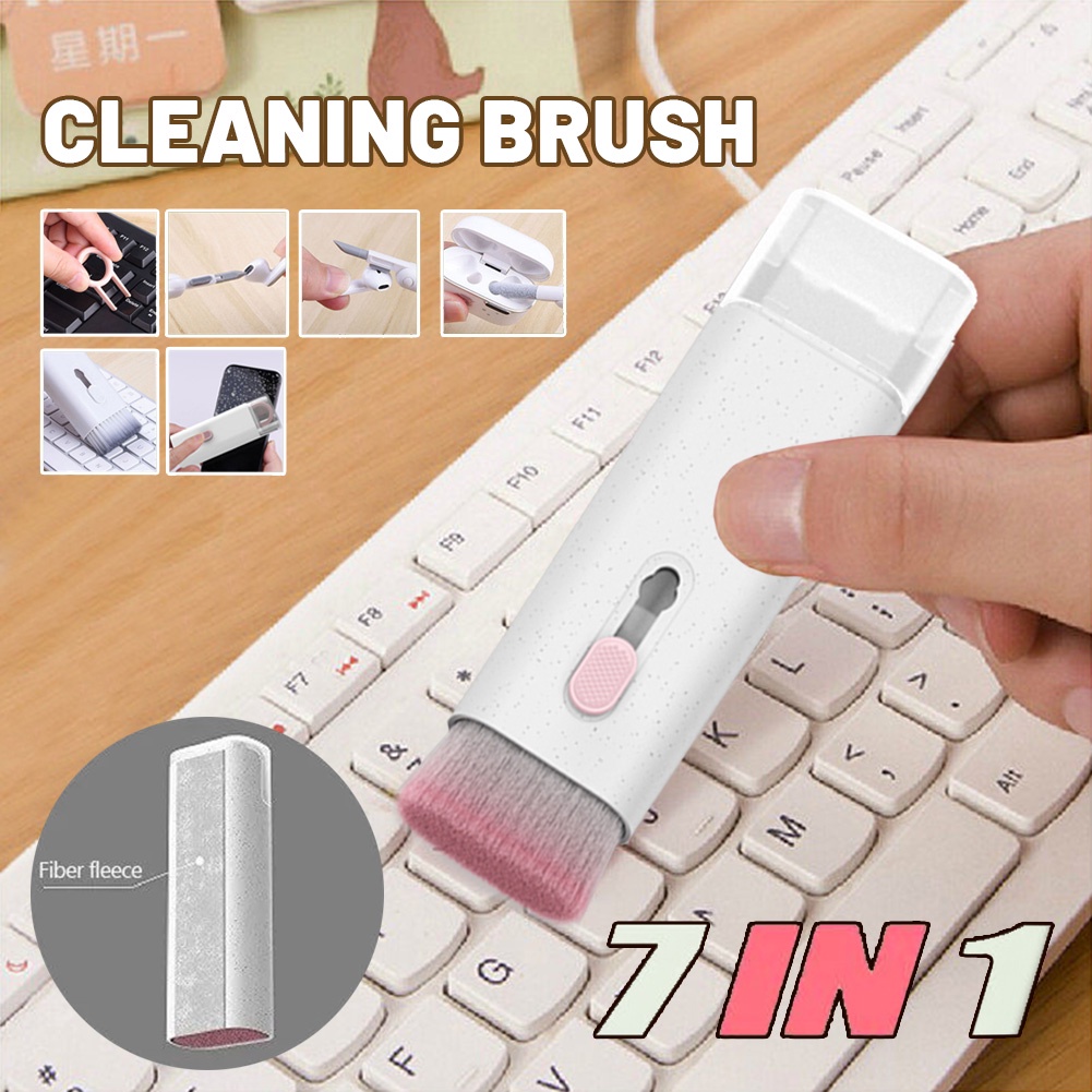7 Trong 1 Bàn Phím Máy Tính Bàn Chải Cọ Rửa Làm Sạch Bộ Airdots Tai Nghe Bluetooth Bút Vệ Sinh 'Vùng