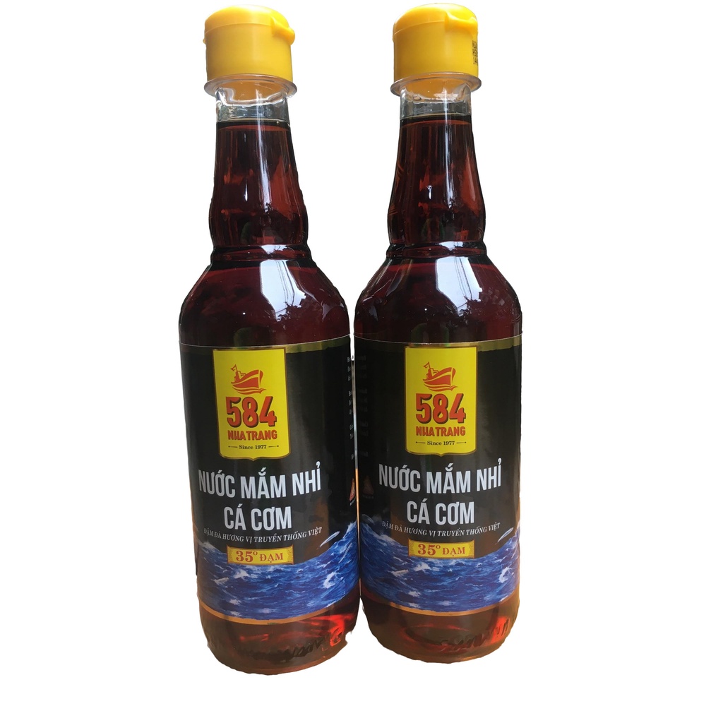 Nước mắm 584 Nha Trang 35 độ đạm thơm ngon đậm đà, hậu vị sâu (chai nhựa 500ml) (mẫu mẵ mới)