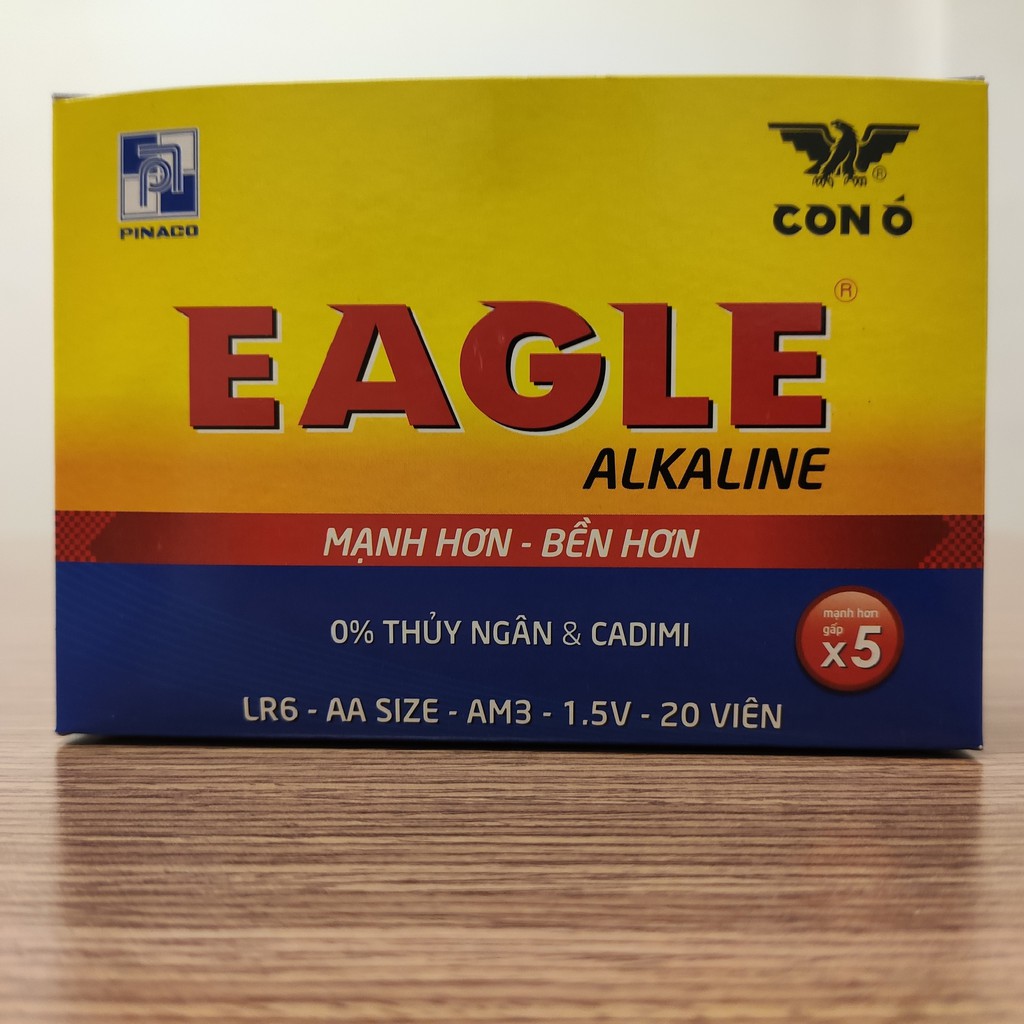 Đôi Pin con ó AA Alkaline Eagle, Pinaco, 1.5V, dung lượng cao