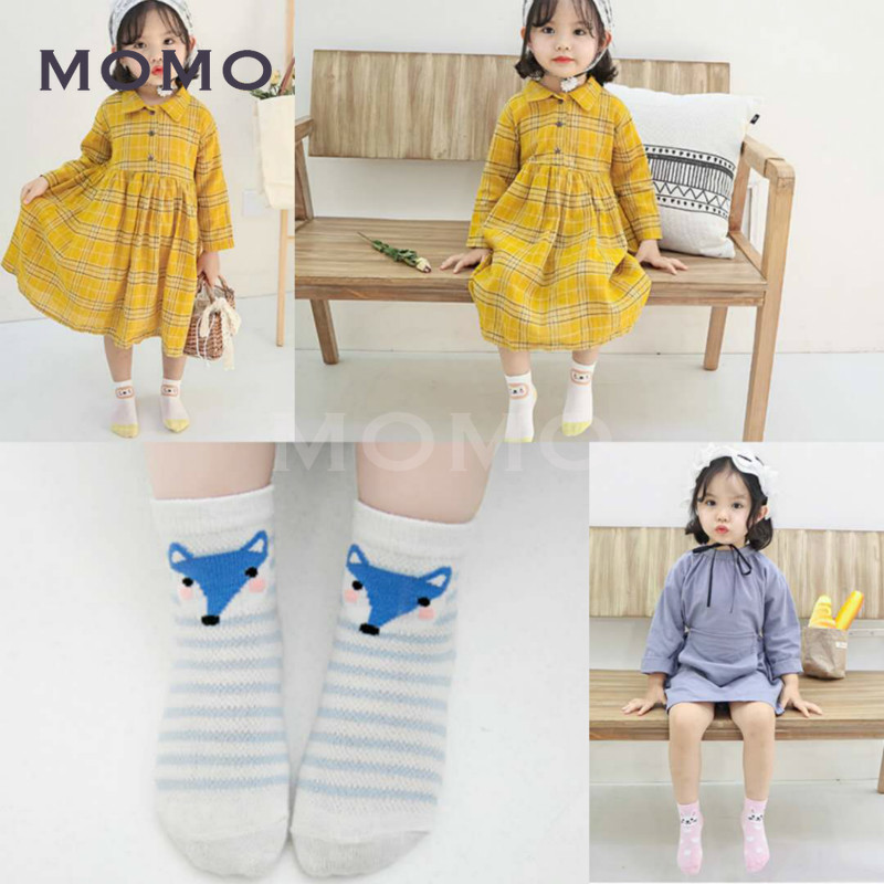 Bộ 5 Đôi Tất Cotton In Hình Động Vật Dễ Thương Cho Bé 0-12 Tuổi