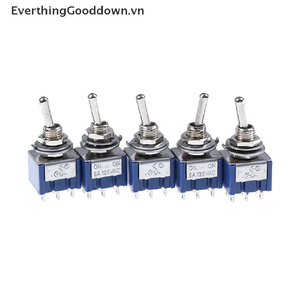 Set 5 Công Tắc Gạt 6P 6A 125VAC 6 Pin DPDT ON-ON Mini Mới