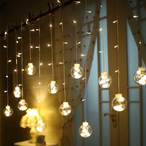 Dây Đèn led chớp nháy dạng mành rèm hình cầu - hàng loại tốt