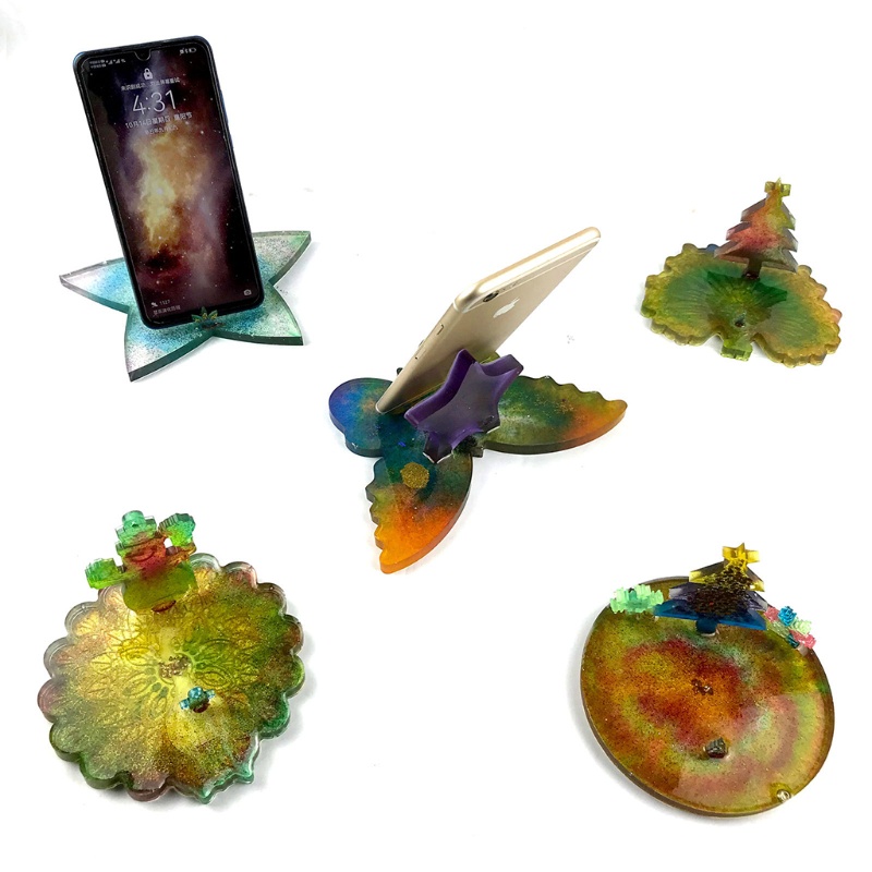 Sa Khuôn Silicon Làm Giá Đỡ Điện Thoại Bằng Pha Lê Epoxy Hình Người Tuyết Giáng Sinh DIY