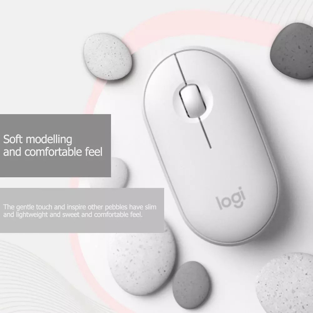 Logitech PEBBLE 1000DPI wireless bluetooth mouse dual connection portable mouse