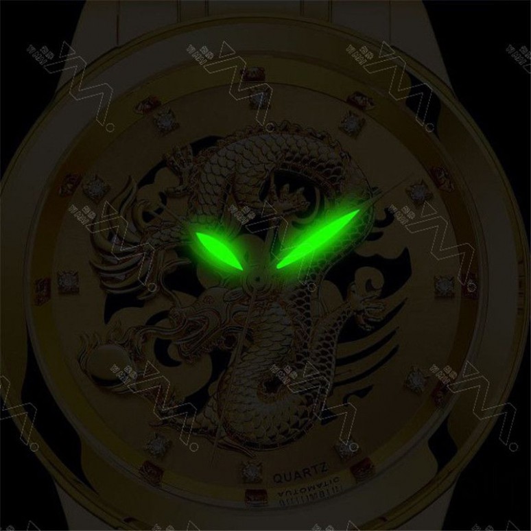 Đồng hồ nam DRAGON Mặt Rồng Mạ Vàng Cao Cấp #8