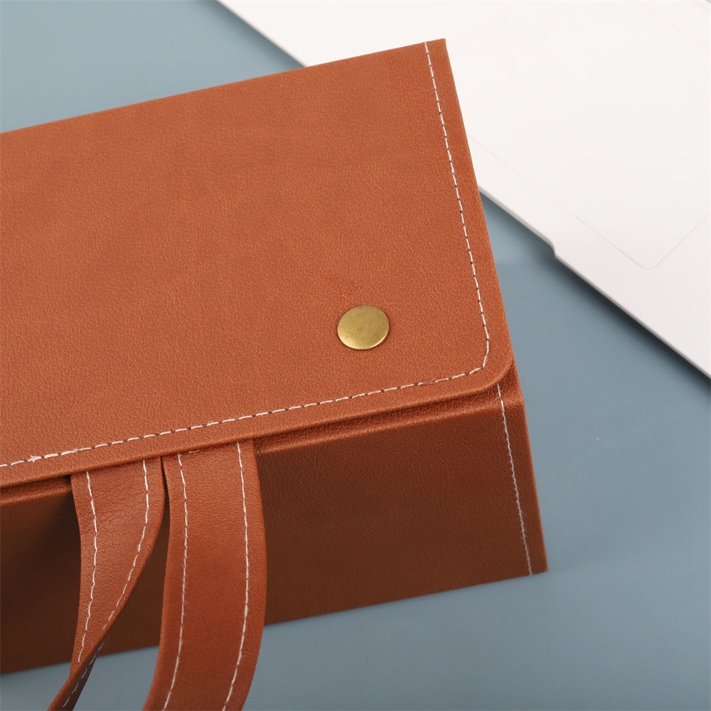 Hộp Đựng Mắt Kính Bằng Da Sức Chứa Lớn Siêu Nhẹ 4 Ngăn/3-Grid/2 Hộp