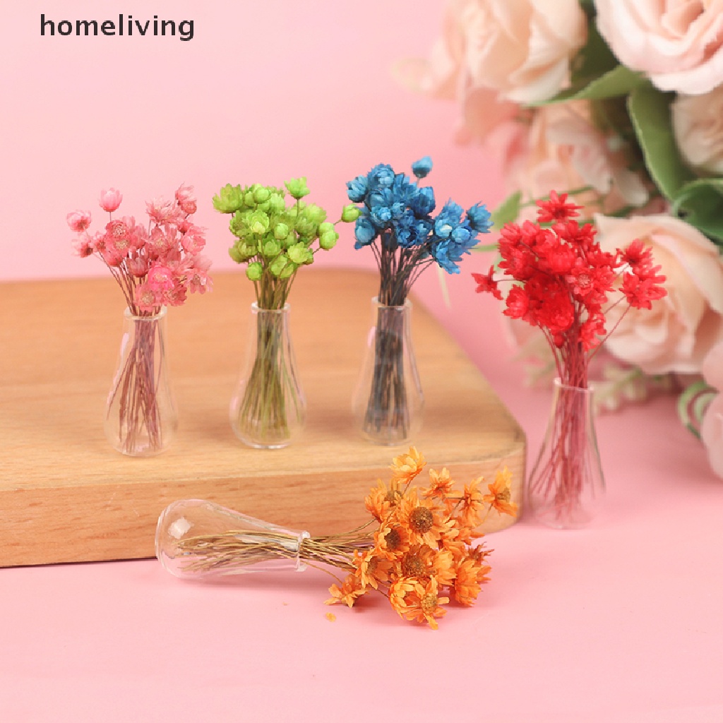 Chậu Kính Trồng Hoa Khô Trang Trí Nhà Búp Bê Tỉ Lệ 1: 12