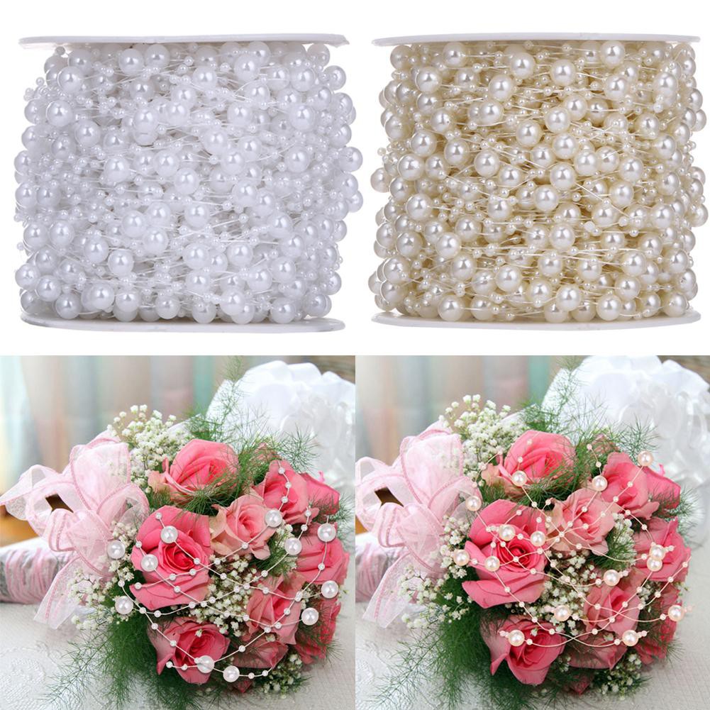 Cuộn chuỗi hạt ngọc trai dài 10m dùng để trang trí cho tiệc cưới/ bữa tiệc/sự kiện