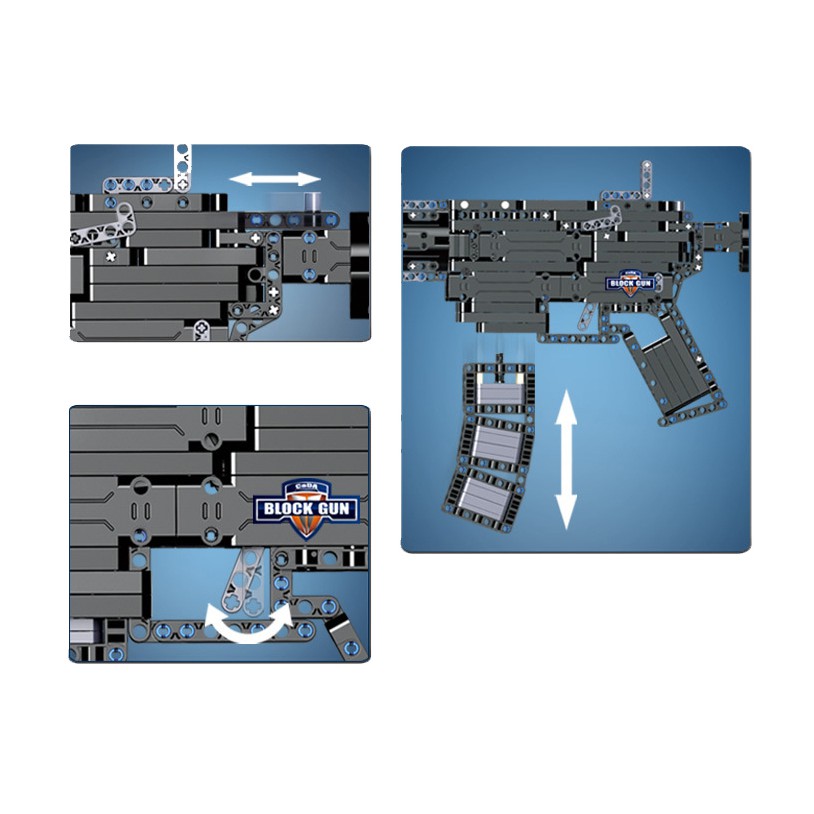 Bộ Đồ Chơi Xếp Hình CaDA deTECH C81005 Lắp Ráp Kiểu LEGO Mô Hình PUBG Súng Với 621 Mảnh Ghép