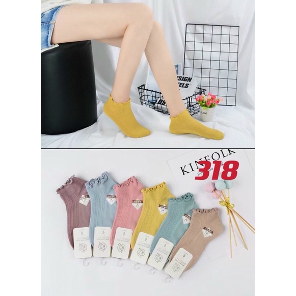 Tất cổ ngắn Unisex dệt len siêu xịn mịn