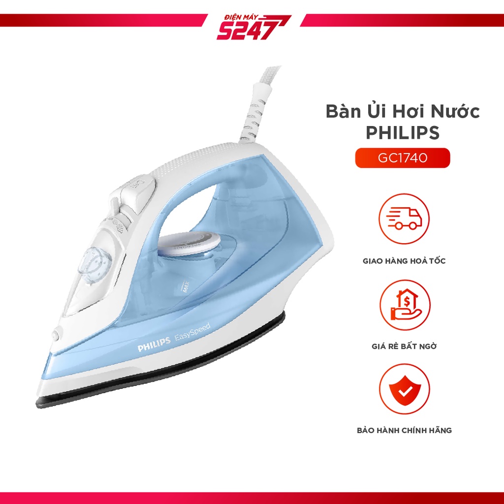 Bàn Ủi Hơi Nước Philips GC1740 - Bảo Hành Chính Hãng