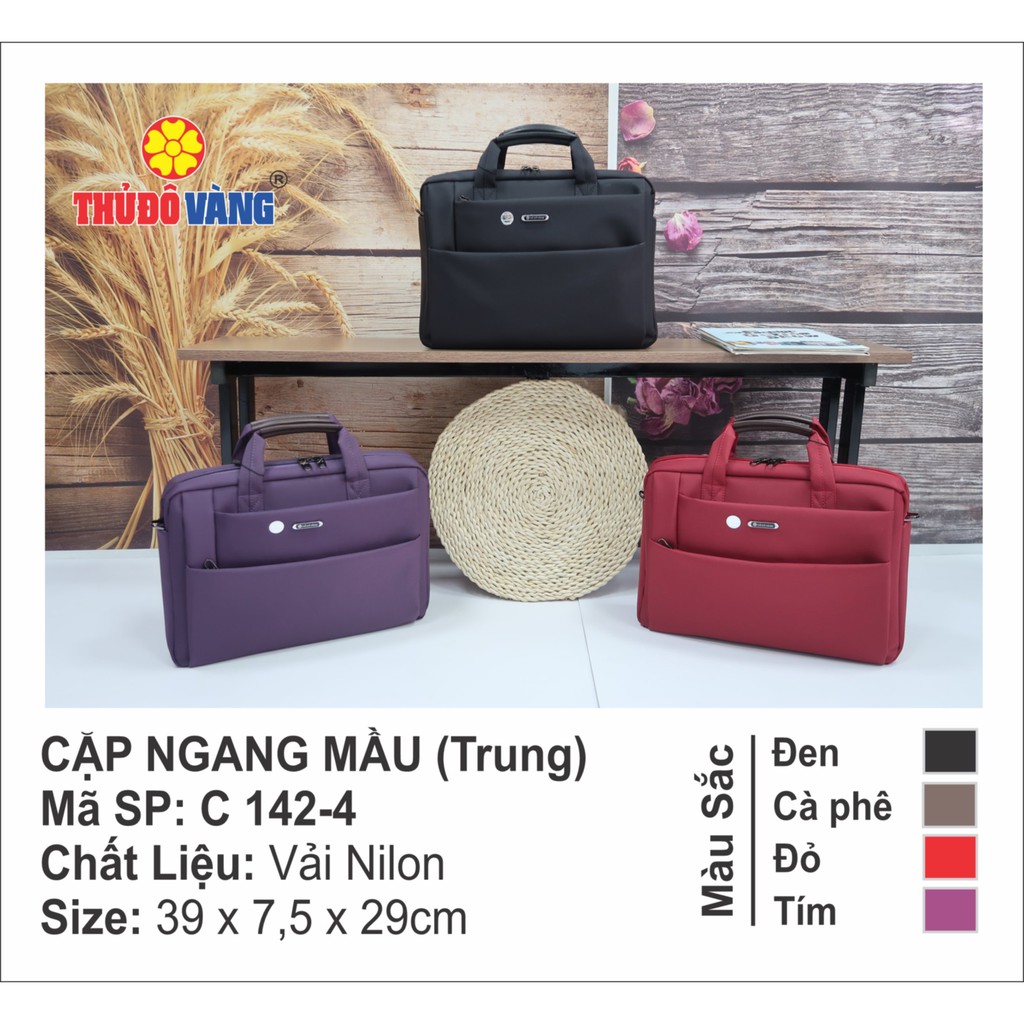 Cặp ngang màu (cỡ trung) Thủ đô vàng C142