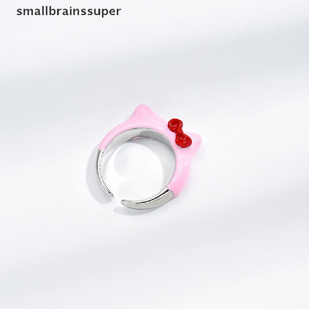 Smallbrainssuper Kawaii Sanriod Kt Cat Cinnamoroll Finger Ring Open Design Cute Fashion Jewelry SBS
