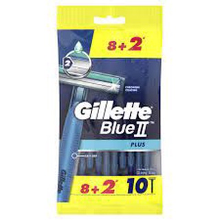 Dao cạo râu Gillette Blue 2 Plus Cán xanh siêu tiết kiệm Gói 8+2