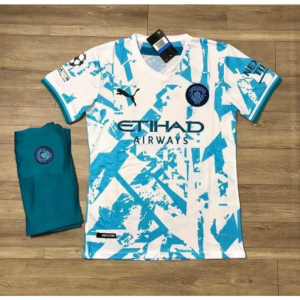 Áo Bóng Đá CLB Manchester City- Chuẩn Đủ Mẫu Thi Đấu - - Vải GAI THÁI Polyeste CAO CẤP