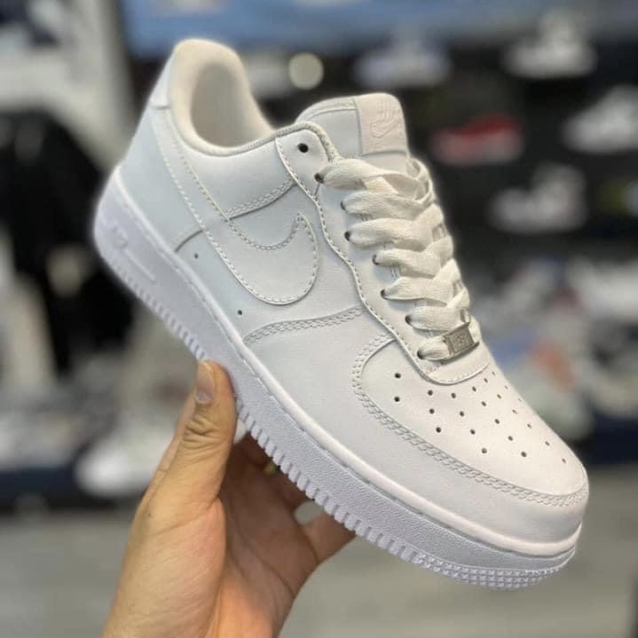 Giày thể thao AF1 Vệt Nâu, Trắng Full + Đen Trắng, Giày sneaker air force 1 white brown nam nữ dễ phối đồ 2021