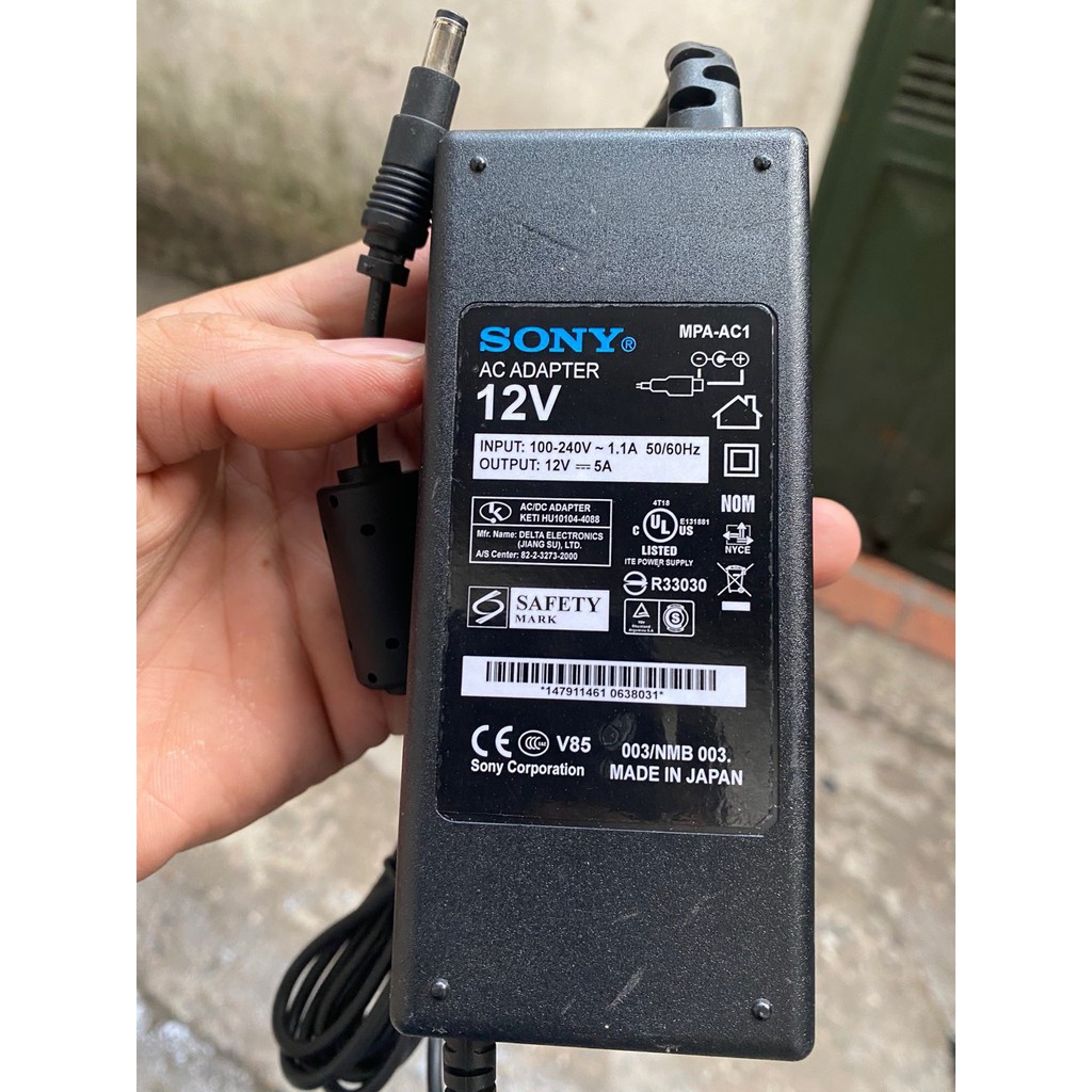 Nguồn 12v 5A Sony dùng cho Ampli mini 12V Lepy LP-838