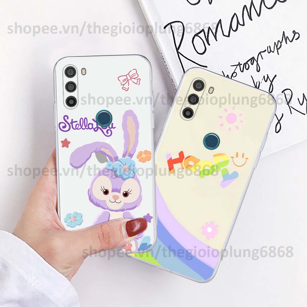 Ốp Vsmart Active 3 in hình cầu vồng happy smile thỏ cute siêu xinh siêu đáng yêu