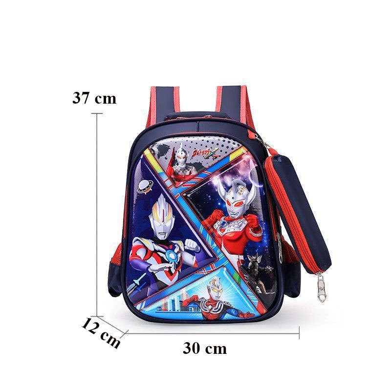 [ Size cao 37cm] Balo cho bé hình 3D dễ thương siêu nhẹ chống thấm tuyệt đối Kèm theo túi đựng bút bằng vải xinh xắn