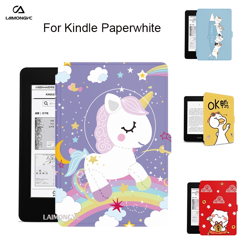 LAIMONGVC - Kindle Paperwhite 3 ( KPW 3) Protective Case Kindel Silicone Smart Dormant Cover Cartoon Animal Patterned Case Fit for The Kindle MODEL NO : DP75SD1