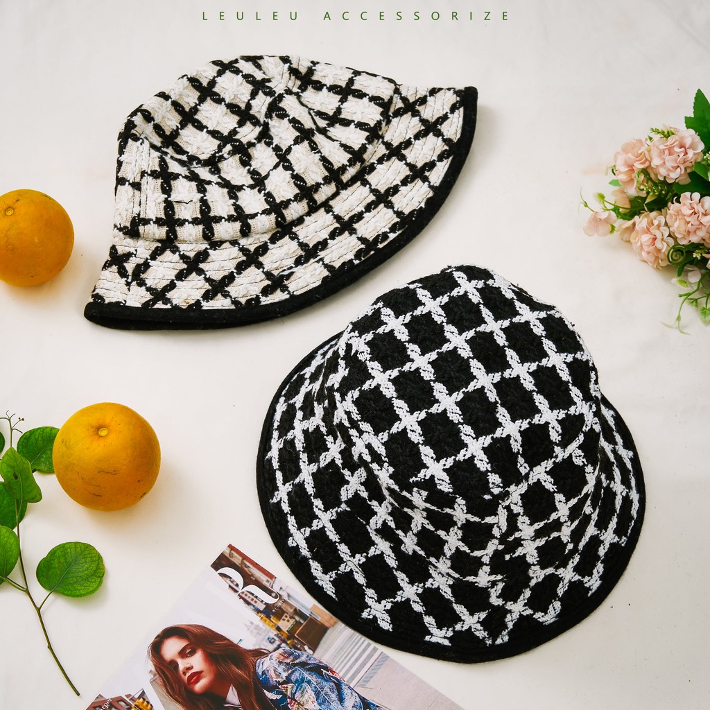 BEST SELLER - MŨ BUCKET TWEED LEULEU.ACCESSORIZE