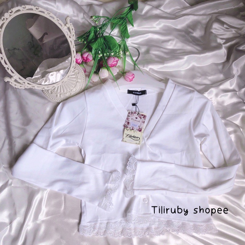 ÁO KHOÁC PHỐI REN CARDIGAN XINH XẮN | BigBuy360 - bigbuy360.vn