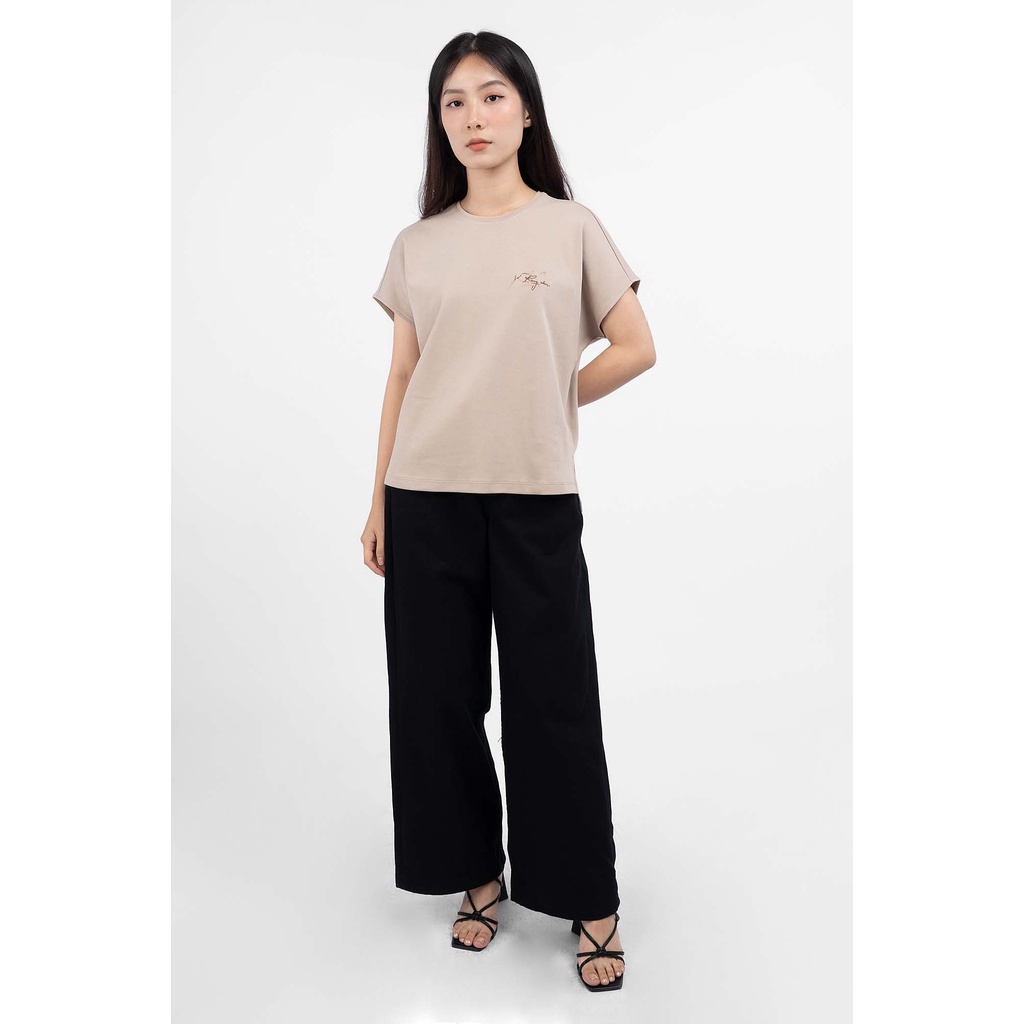 Áo Thun Nữ Tay Ngắn Họa Tiết Thêu Form Regular - Routine 10F21TSSW002