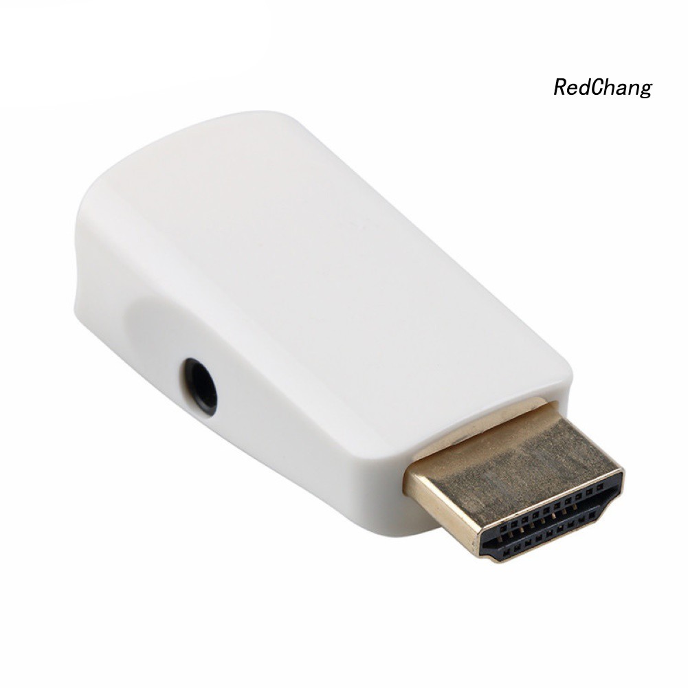 Đầu chuyển đổi HDMI sang VGA HD 1080p có cổng âm thanh dành cho PC / Laptop