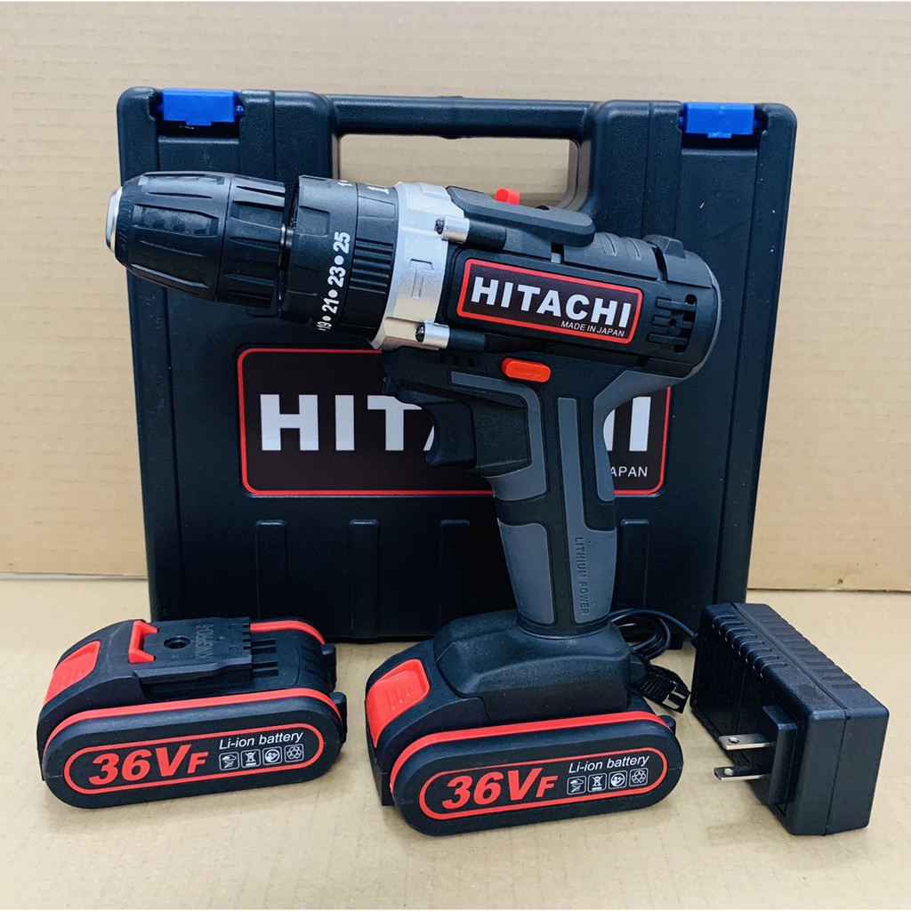 Máy khoan pin 36V Hitachi 3 chức năng có búa - Chuyên khoan bê tông, tường, sắt, gỗ, bắt vít