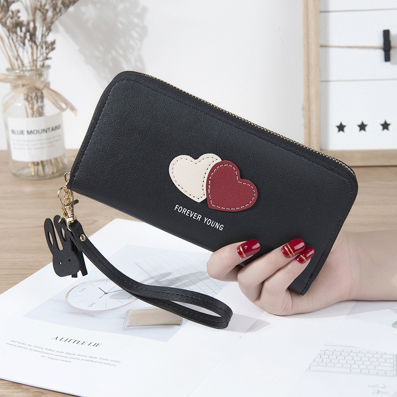 Ví dáng dài hình trái tim đôi FOREVER YOUNG siêu hót B098 | BigBuy360 - bigbuy360.vn
