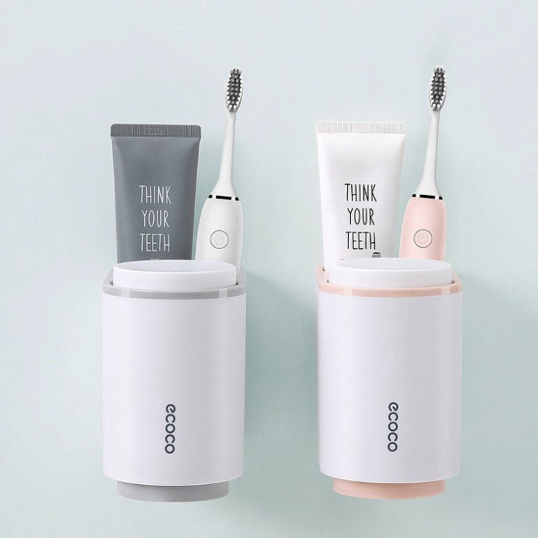 Kệ Để Bàn Chải Đánh Răng ECOCO Kèm 2 Cốc , Kệ Để Đồ Thông Minh