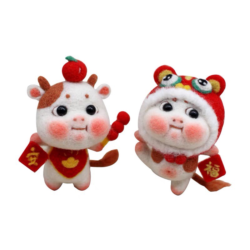 Len Chọc Handmade, Bộ Kit Len Chọc Trâu Thần Tài