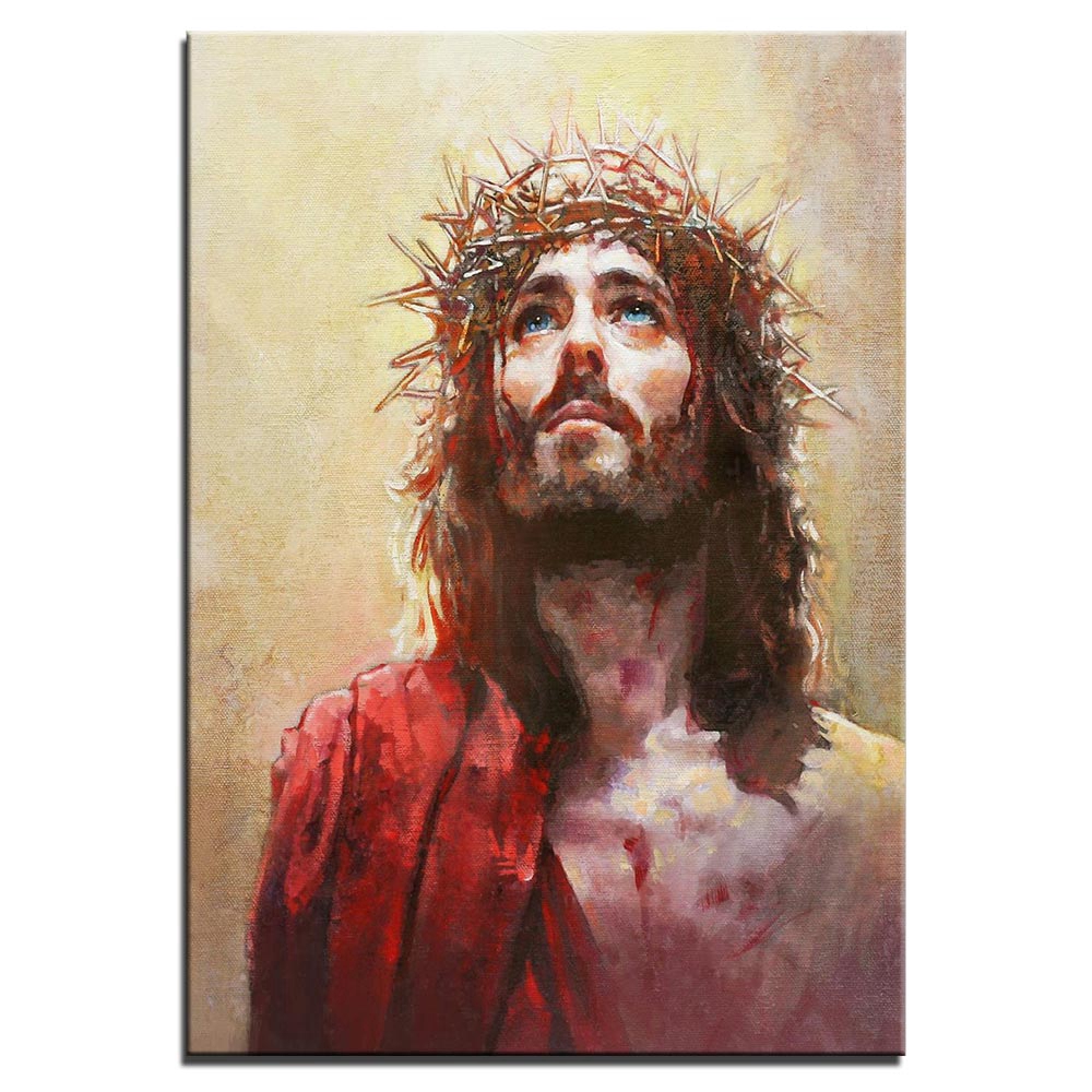Tranh trừu tượng hình chúa Jesus trang trí nội thất