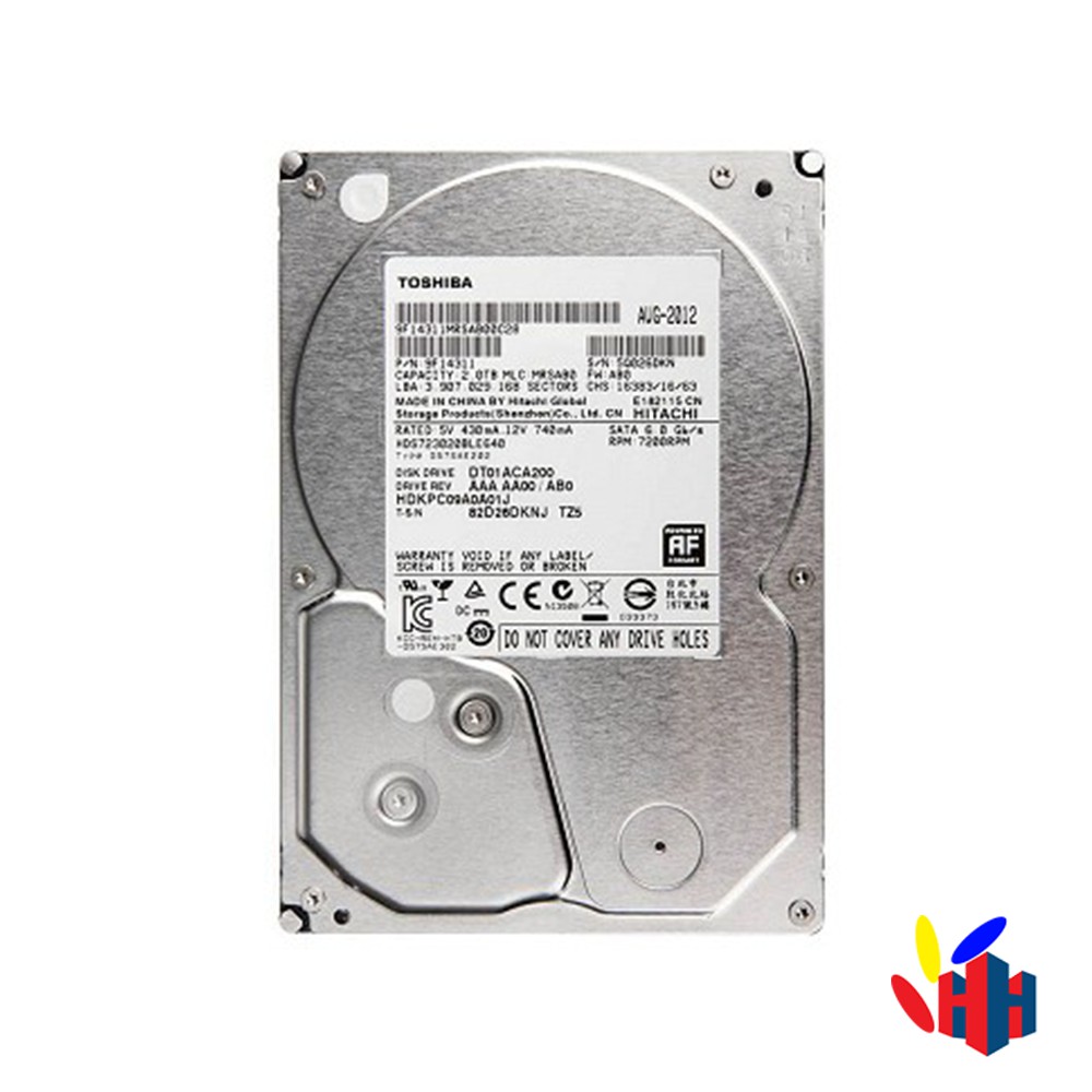 HDD Toshiba 2TB 3.5Inch 7200RPM