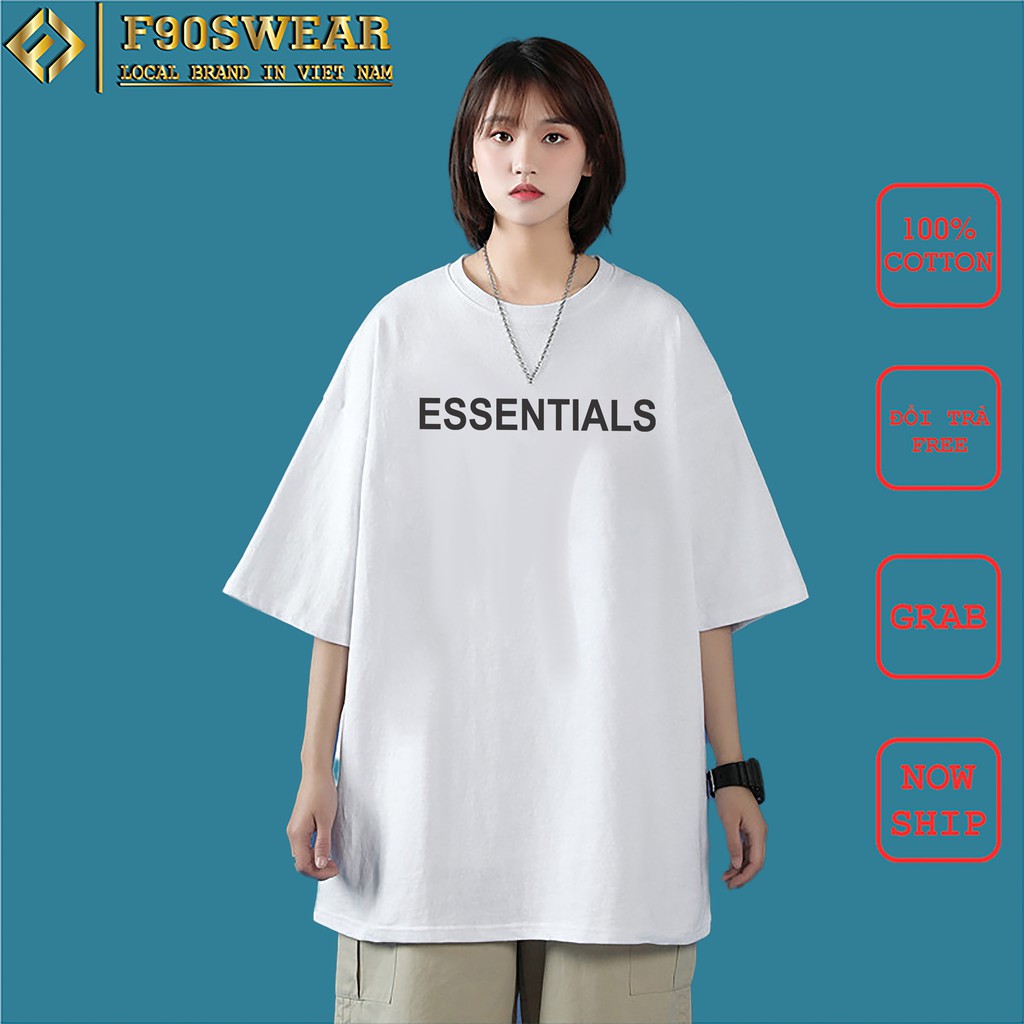 Áo thun nữ , áo phông tay lỡ nam nữ form rộng chất 100% cotton siêu mềm mịn thấm hút mồ hôi in hình ESSEN