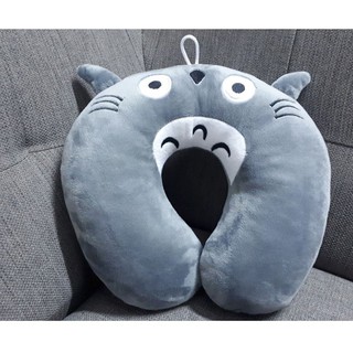 [Hoàn 30K Xu Shopee] Gối Kê Cổ văn phòng , Gối chữ U Totoro vải nhung mềm mịn Dành Cho Người Lớn