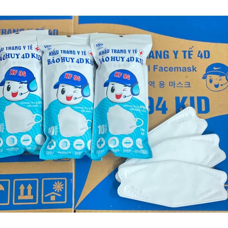 (25 Chiếc) Khẩu Trang Trẻ Em KF94 (4D Cá) Loại Đẹp Vải Kháng Khuẩn Lọc Bụi Nhiều Hình Ngộ Nghĩnh