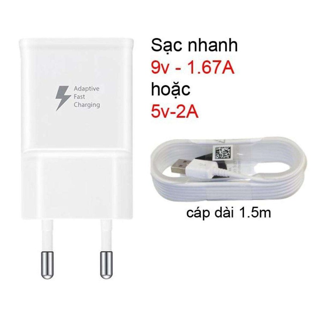 Bộ Cáp Sạc Nhanh Samsung Galaxy S5, S6, NOTE4, NOTE5, A3,A5,A7,A8_Không Nhanh Hoàn Tiền