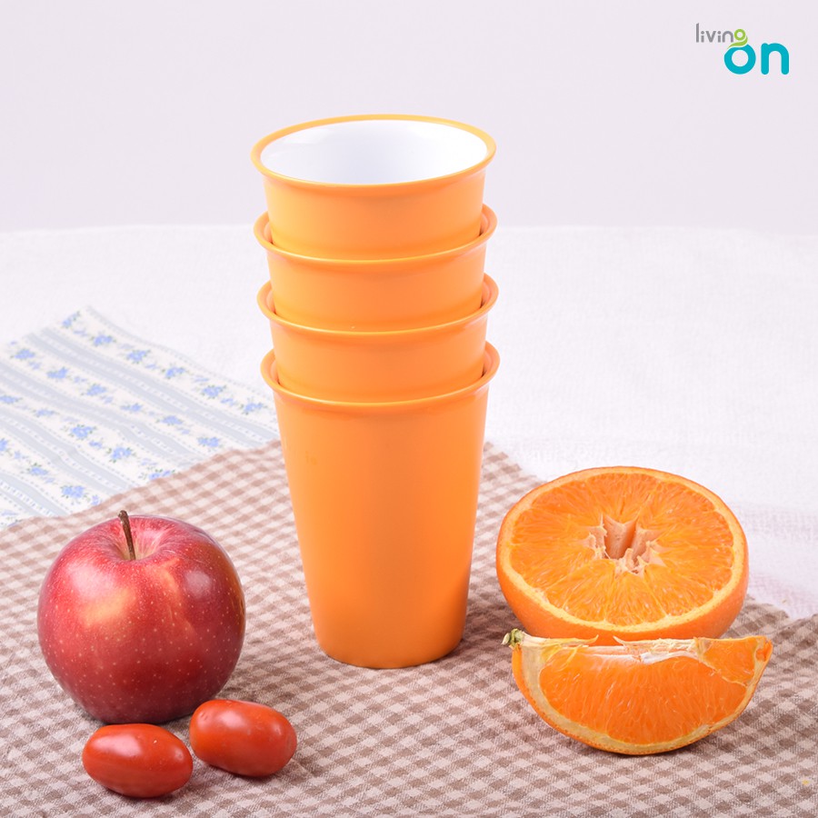 Ly nhựa màu sắc Living on-Orange CUP